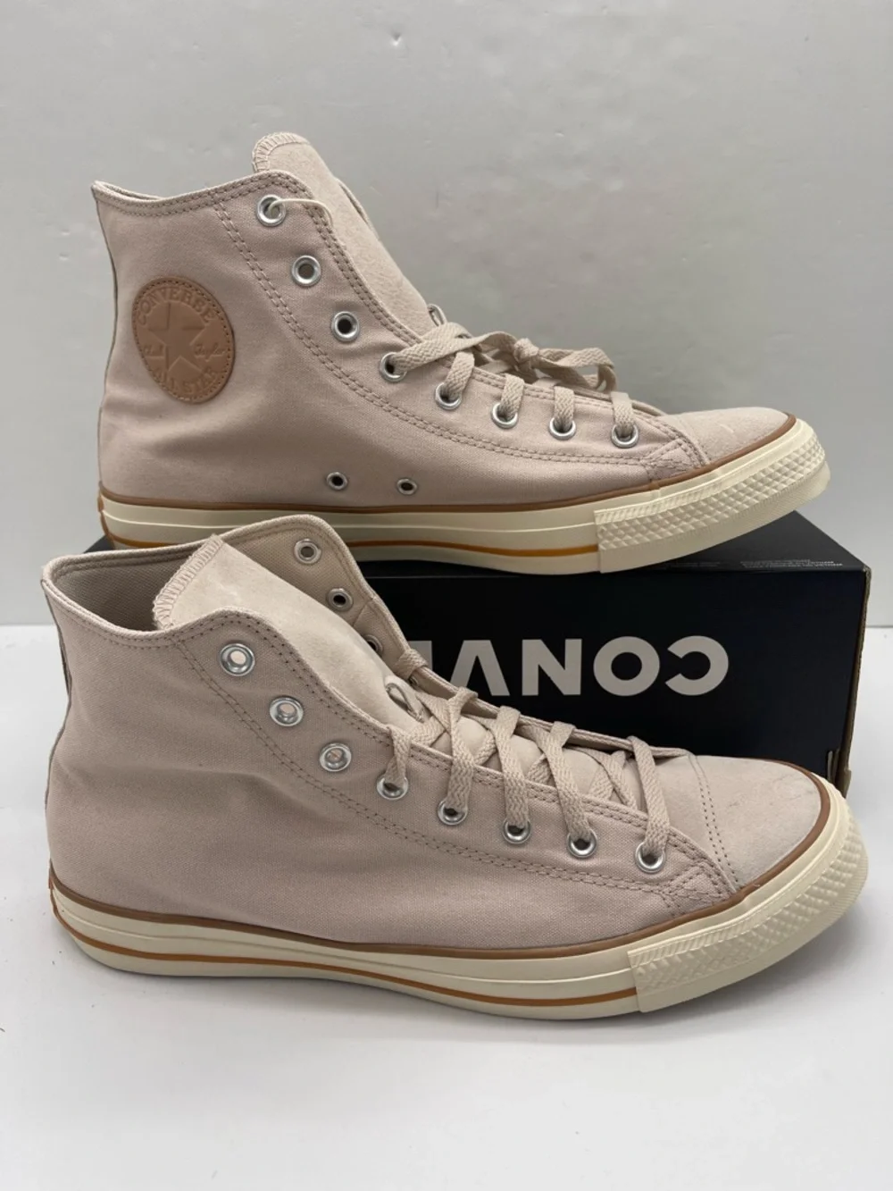 Converse Mens CTAS Hi Warm Clay Nachetta Beige A11454C High Top Sneakers Classic - Picture 1 of 16
